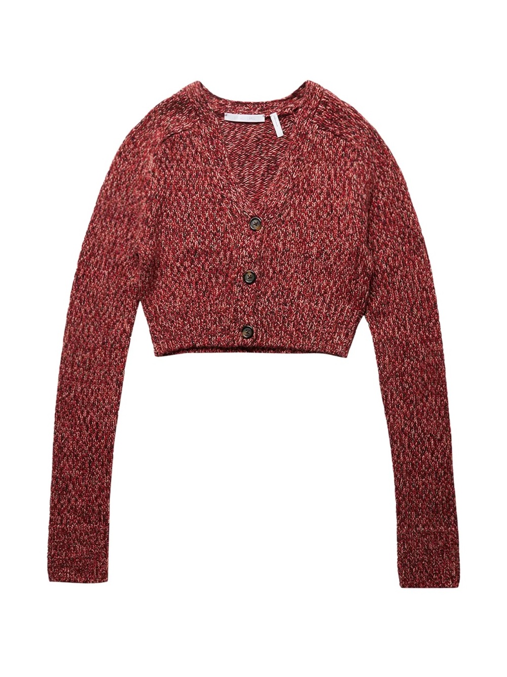 Helmut Lang Cardigan Long Sleeve Raspberry Mouline Wool Cashmere XS Button Front